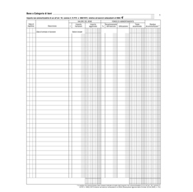 Registro beni ammortizzabili - 45 pagine - numerate - 31x24,5cm - du136800000 - data ufficio