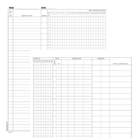 Registro presenze mensili - 48 pagine - 31x24,5cm - du131301200 - data ufficio