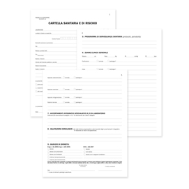 Registro cartella sanitaria di rischio - 34 pag - 31x24,5cm - du131910000 - data ufficio