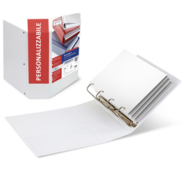 Raccoglitore stelvio ti 100 a4 4q 22x30cm bianco personalizzabile sei rota