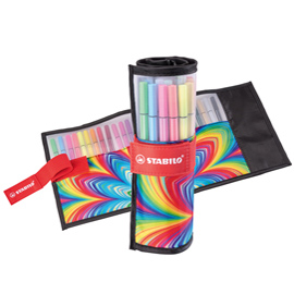 Rollerset arty line pen 68 - punta in fibra - colori assortiti - stabilo - conf. 25 pezzi