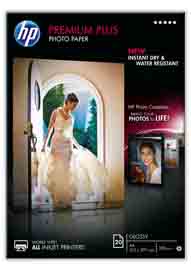 Risma 20 fg carta fotografica hp premium plus photo paper lucida a4 300gr