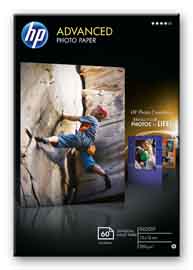Risma 60 fg carta hp advanced glossy photo paper 250 g/m²-10 x 15cm borderless