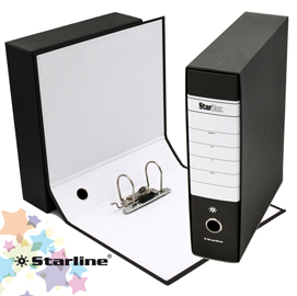 Registratore starbox f.to protocollo dorso 8cm nero starline