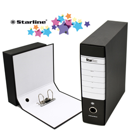 Registratore starbox f.to commerciale dorso 8cm nero starline