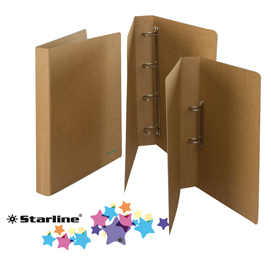 Raccoglitore 22x32cm 4 anelli d.30 sole fsc cartone eco starline