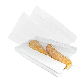 Sacchetto per alimenti - con finestra - 15 x 32 cm - carta kraft - bianco - viva - conf. 1000 pz