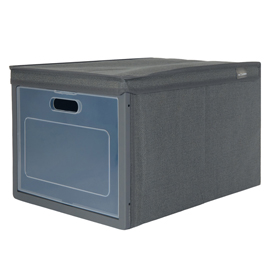 Scatola ideabox - pieghevole - 30 x 40 x 25 cm - grigio - perfetto