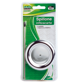 Spillone infilzacarte metallo c/cappuccio art.93