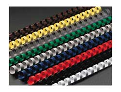 Scatola 100 dorsi spirale 14mm rosso 21 anelli