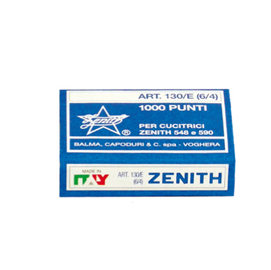 Scatola 1000 punti zenith 130/e (6/4) in acciaio naturale