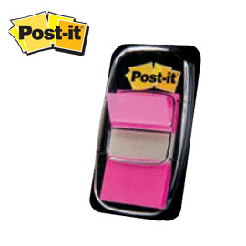 Segnapagina post-it 680-21 rosa vivace 25.4x43.6mm 50foglietti