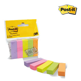 Segnapagina post-it 670-5 (500fg) 5colori index 15x50mm in carta