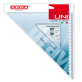 Squadra uni arda 45° 30 cm