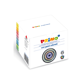 Scatola 100 gessetti tondi colorati primo