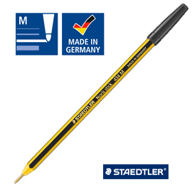 Scatola 20 penna a sfera 434 noris stick nero 1,0mm staedtler