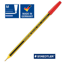 Scatola 20 penna a sfera 434 noris stick rosso 1,0mm staedtler