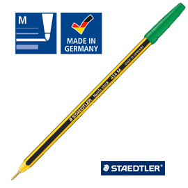Scatola 20 penna a sfera 434 noris stick verde 1,0mm staedtler