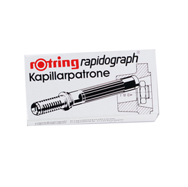 Scatola 3 cartucce capillari blu per penne rapidograph
