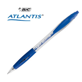 Scatola 12 penne sfera scatto bic atlantis 1.0mm blu