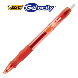 Scatola 12 penna sfera scatto gelocity 0,7mm rosso bic