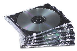 Scatola 25 custodie cd jewel case slim - colore trasparente - fellowes