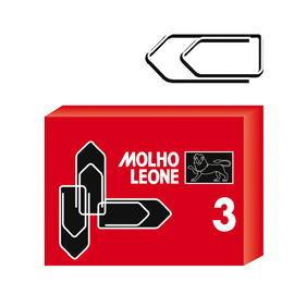 Scatola 100 fermagli n.3 mm29 zincati leone