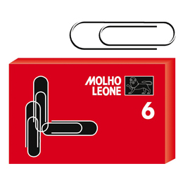Scatola 100 fermagli n.6 mm57 zincati leone