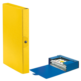 Scatola progetto c24 25x35cm dorso 4 giallo esselte