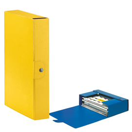 Scatola progetto c26 25x35cm dorso 6 giallo esselte