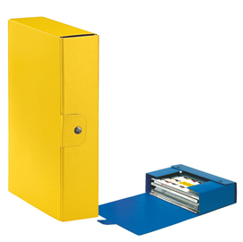 Scatola progetto c28 25x35cm dorso 8 giallo esselte