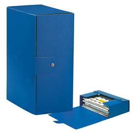 Scatola progetto c35 25x35cm dorso 15 blu esselte