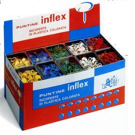 Scatola 50 puntine giallo inflex
