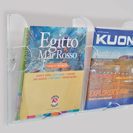 Set 2 portariviste a4 da parete ice