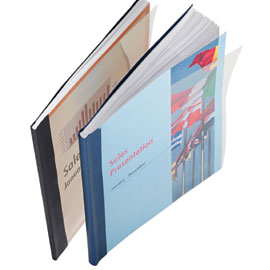 Scatola 10 copertine impressbind 14mm blu flessibile