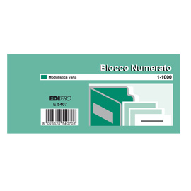 Set 10 bl. Da 100 numeri (blocco numerato 1-1000) 6x13 e5407