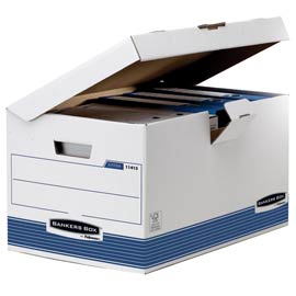 Scatola archivio c/coperchio a ribalta bankers box system