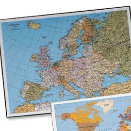 Sottomano geographic europa 40x53cm 45347 laufer