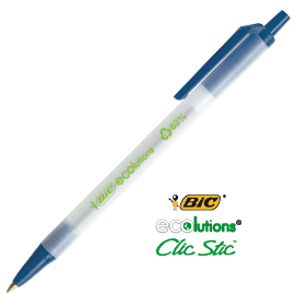 Scatola 50 penne a sfera scatto ecolutions blu 1.0mm bic