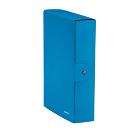 Scatola progetto wow dorso 8cm blu metal leitz