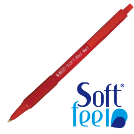 Scatola 12 penne sfera scatto softfeel clic 1.0mm rosso