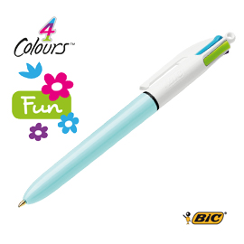 Scatola 12 penna sfera scatto 4 colours™ fun 1,0mm bic
