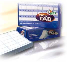 Scatola 4000 etichette adesive tab1-0723 72x36,2mm corsia singola tico