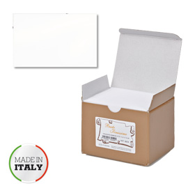 Scatola 100biglietti bianchi 240gr f.to 4 69x106mm bristol sadoch