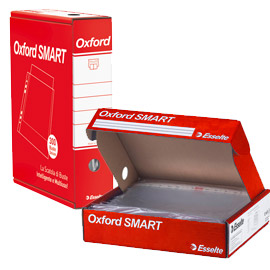 Scatola 6x50 buste forate 22x30 lucida de luxe oxford smart esselte