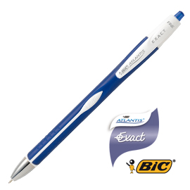 Scatola 12 penne sfera scatto bic®atlantis exact 0,7 blu