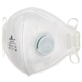 Scatola 10 mascherine filtranti ffp1 con valvola - pieghevole vert.