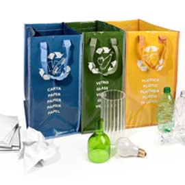 Set 3 contenitori ricicla bag perfetto