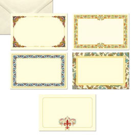 Scatola 100 biglietti 68x105mm con busta linea fiorentino kartos