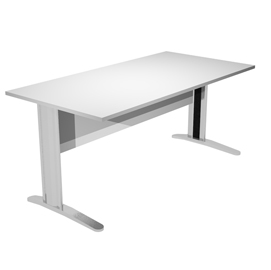 Scrivania lineare 140x80cm grigio - easy metal